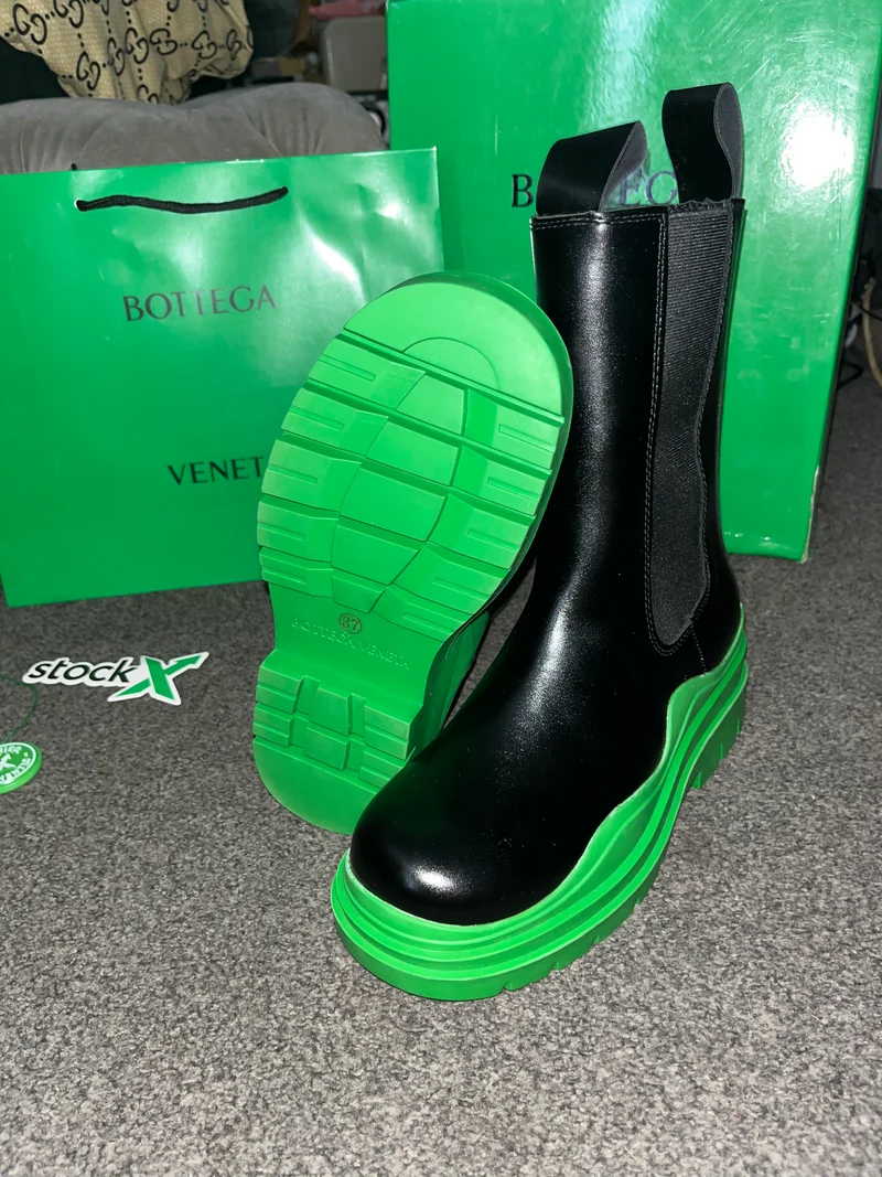 Green Leather Boots
