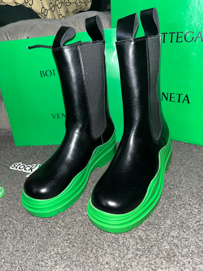 Green Leather Boots