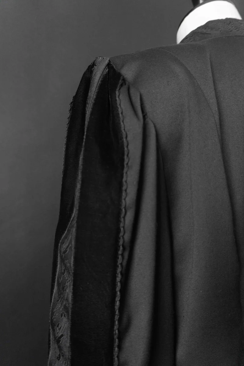 Vintage Dark Folklore Blazer aus Wolle und Samt, M–L