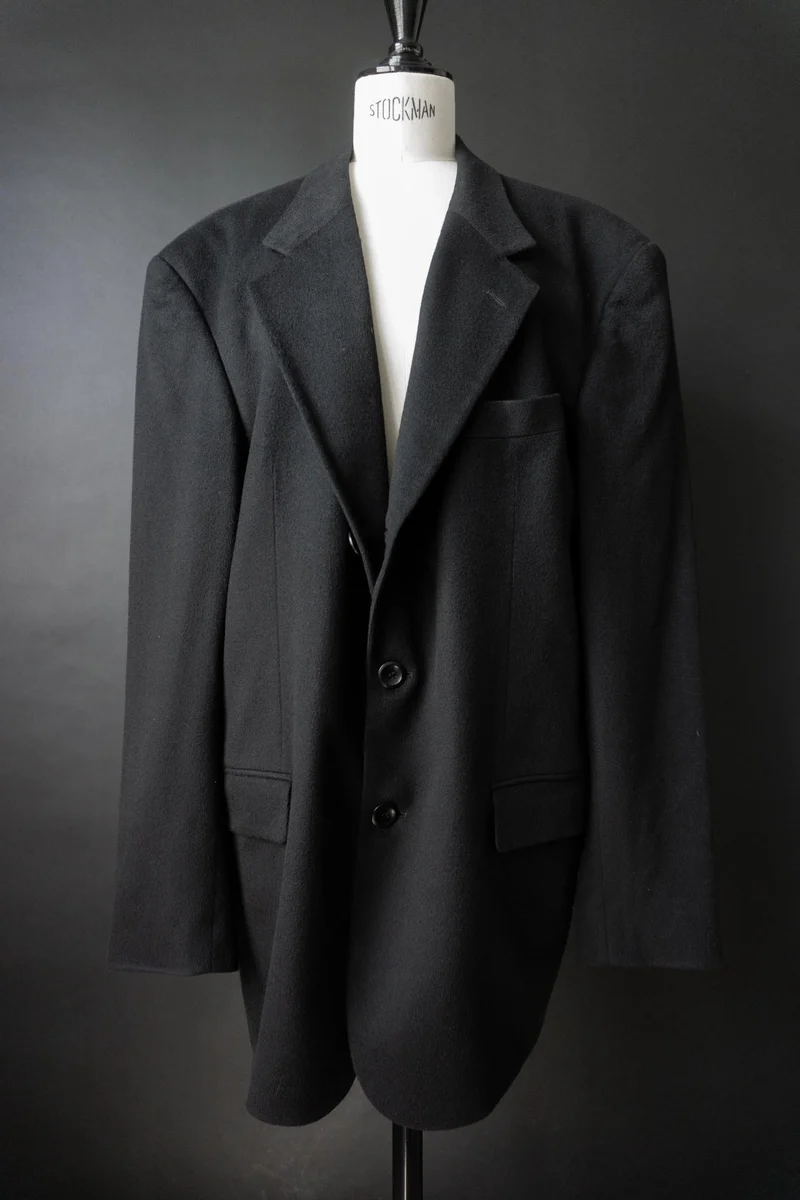 Vintage 80s Hugo Boss Kaschmir Blazer, M–XL