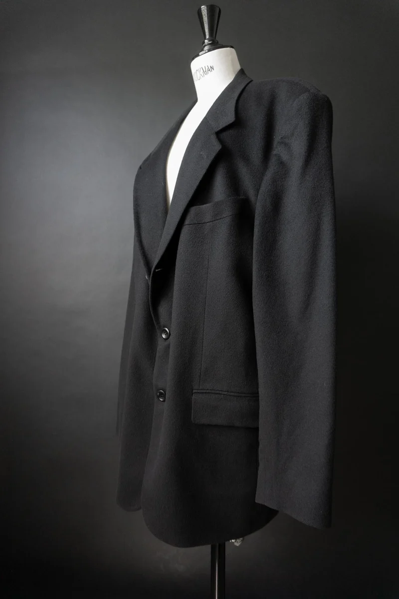 Vintage 80s Hugo Boss Kaschmir Blazer, M–XL