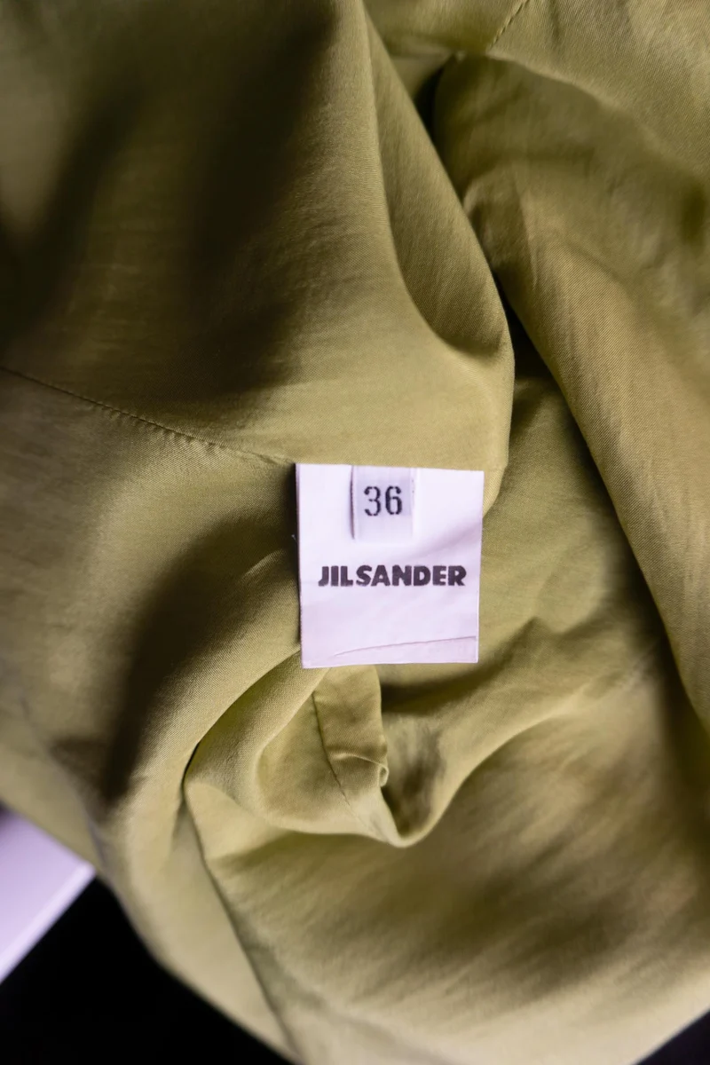 Vintage 90s Jil Sander Blazer aus Seide, S–M