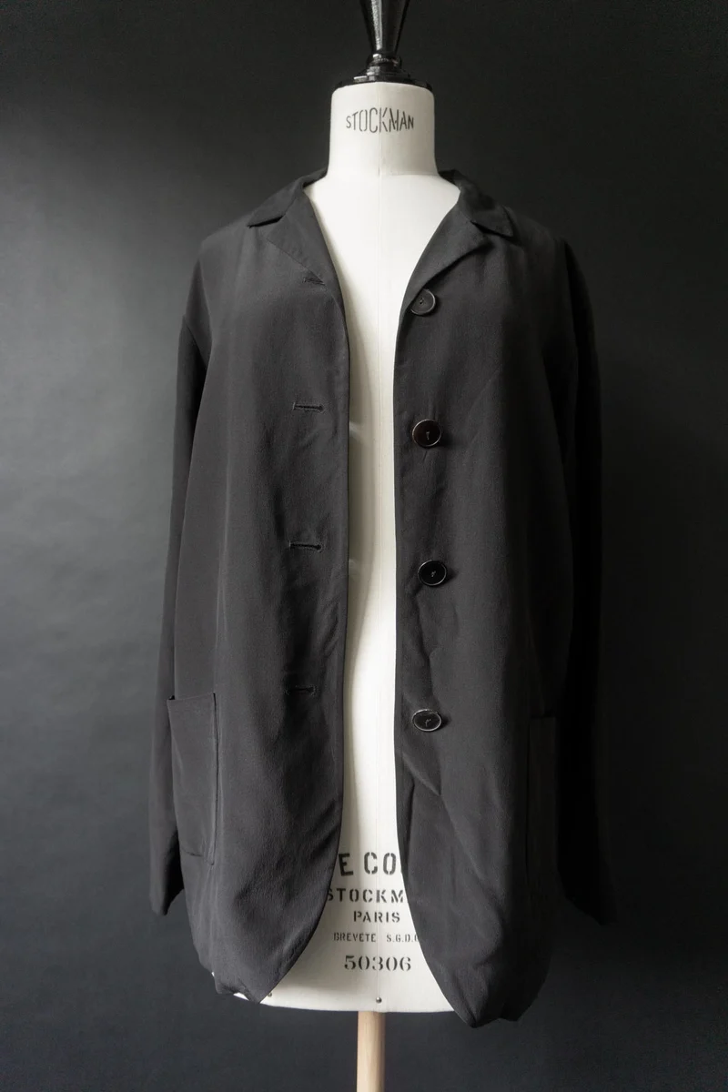 Vintage 90s Jil Sander Blazer aus Seide, S–M