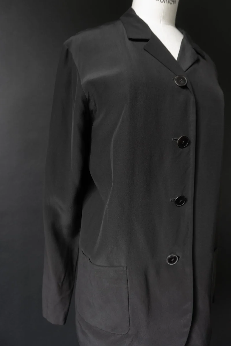Vintage 90s Jil Sander Blazer aus Seide, S–M