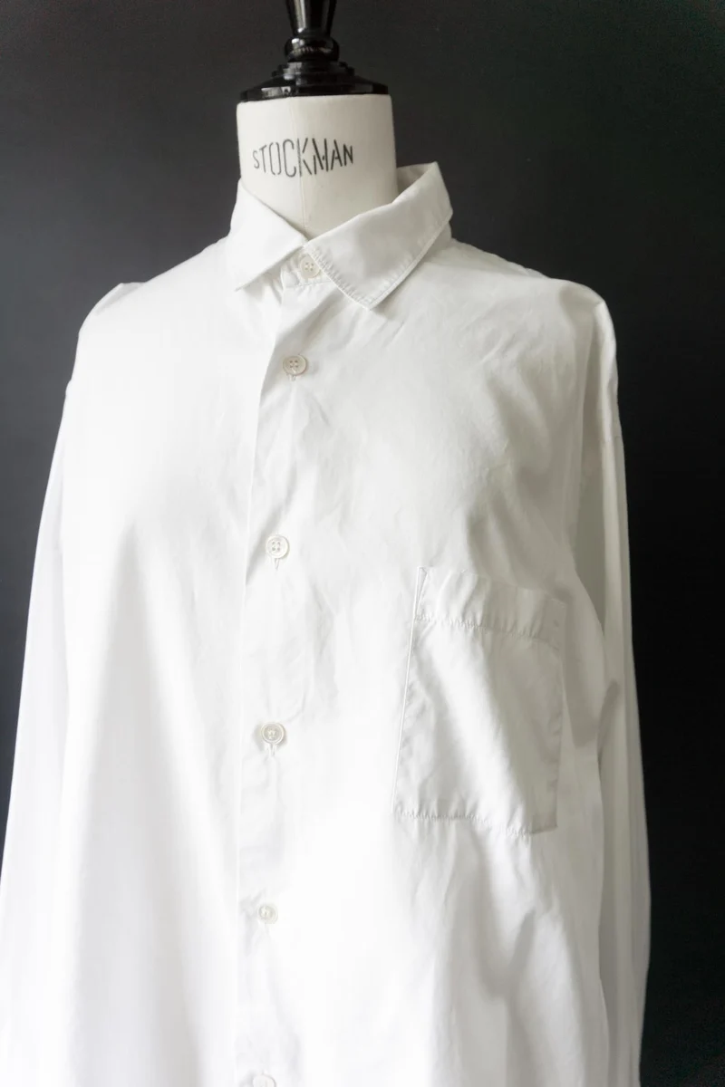 Vintage Yohji Yamamoto Oversized Hemd, Weiß, M–XL