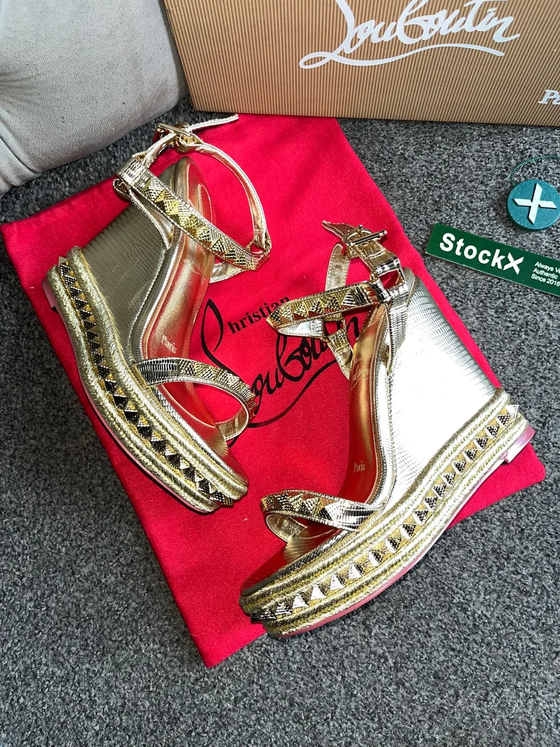Gold Wedge Heels