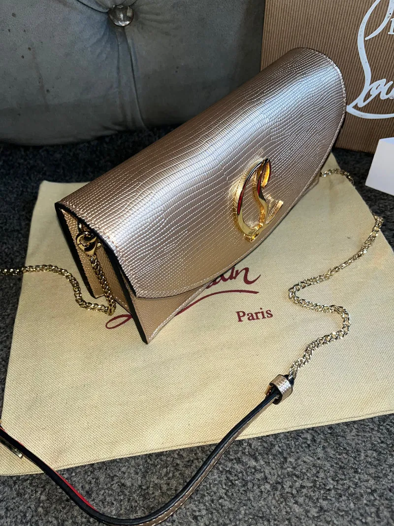 Gold Loub Clutch Bag
