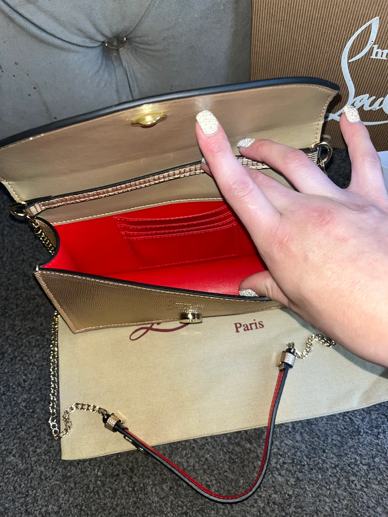 Gold Loub Clutch Bag