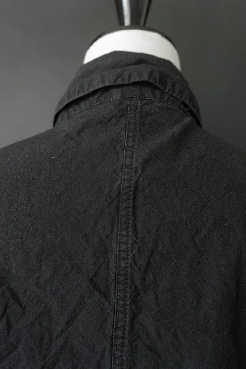 RUNDHOLZ Avantgarde Blazer in Schwarz mit Crinkle-Look, M–L