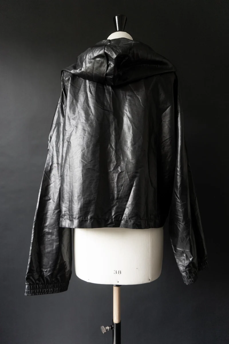 90s Vintage Windjacke in Schwarz mit oversized Silhouette, M–L