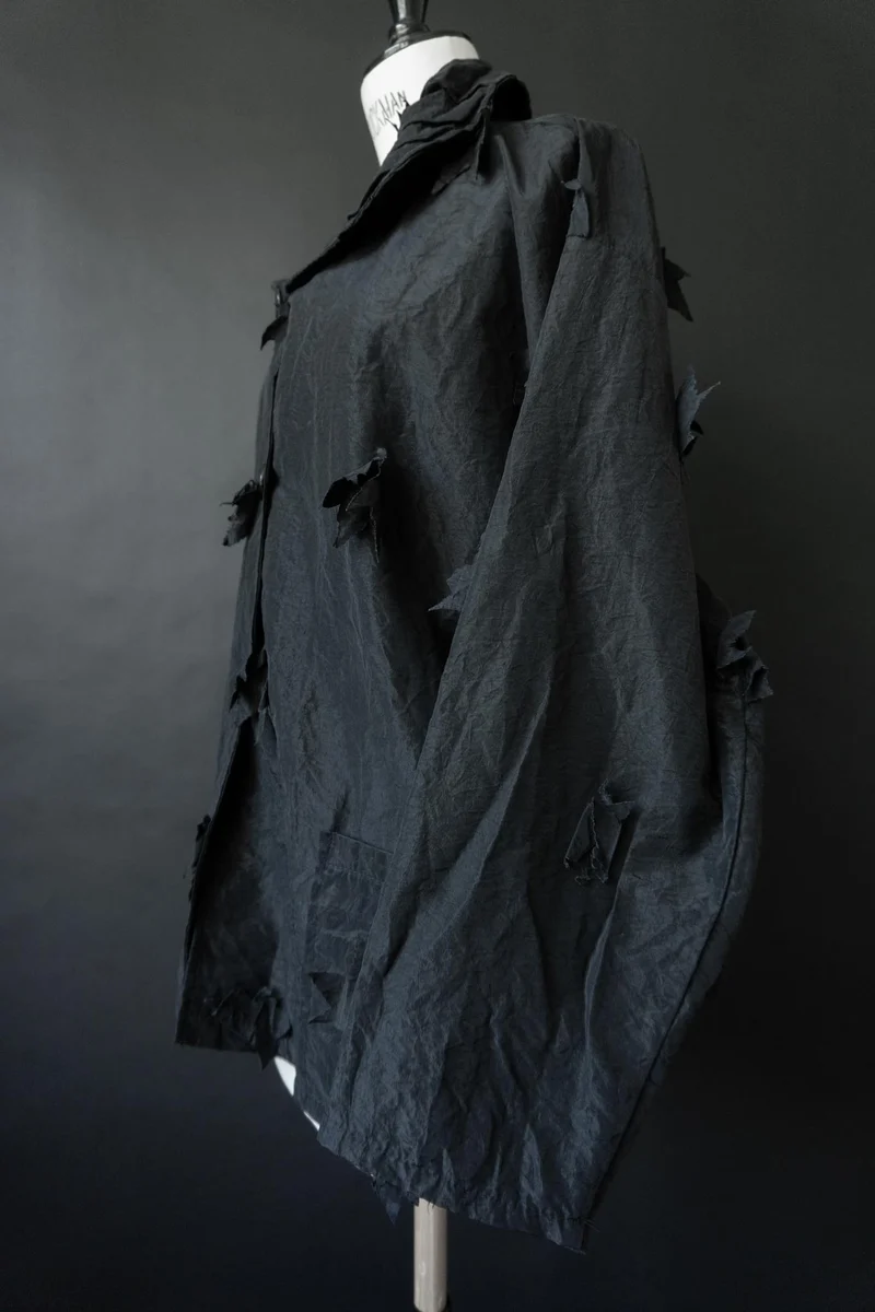 Vintage Avantgarde Jacke schwarz, M–XL