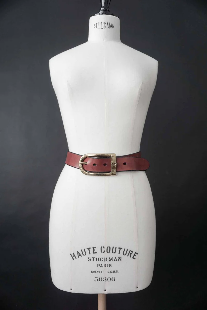 Vintage 70s Vintage Aigner Gürtel Rot Leder, S–M