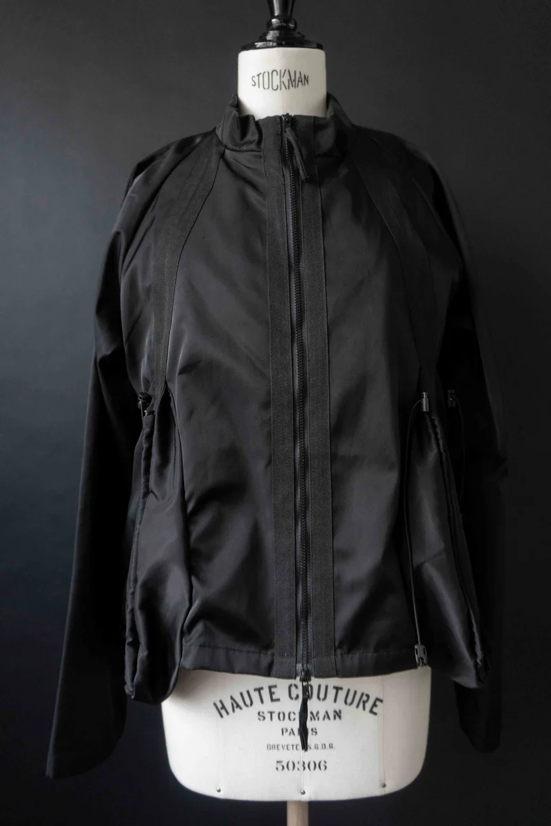 Rundholz Black Label Jacke schwarz – Avantgarde Techwear Zipper Jacket, L
