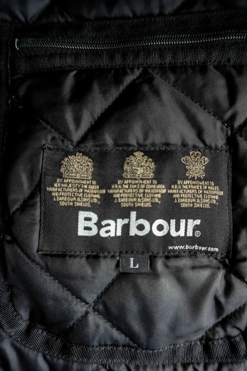 Barbour Steppjacke Eskdale schwarz – klassische Vintage Übergangsjacke, L