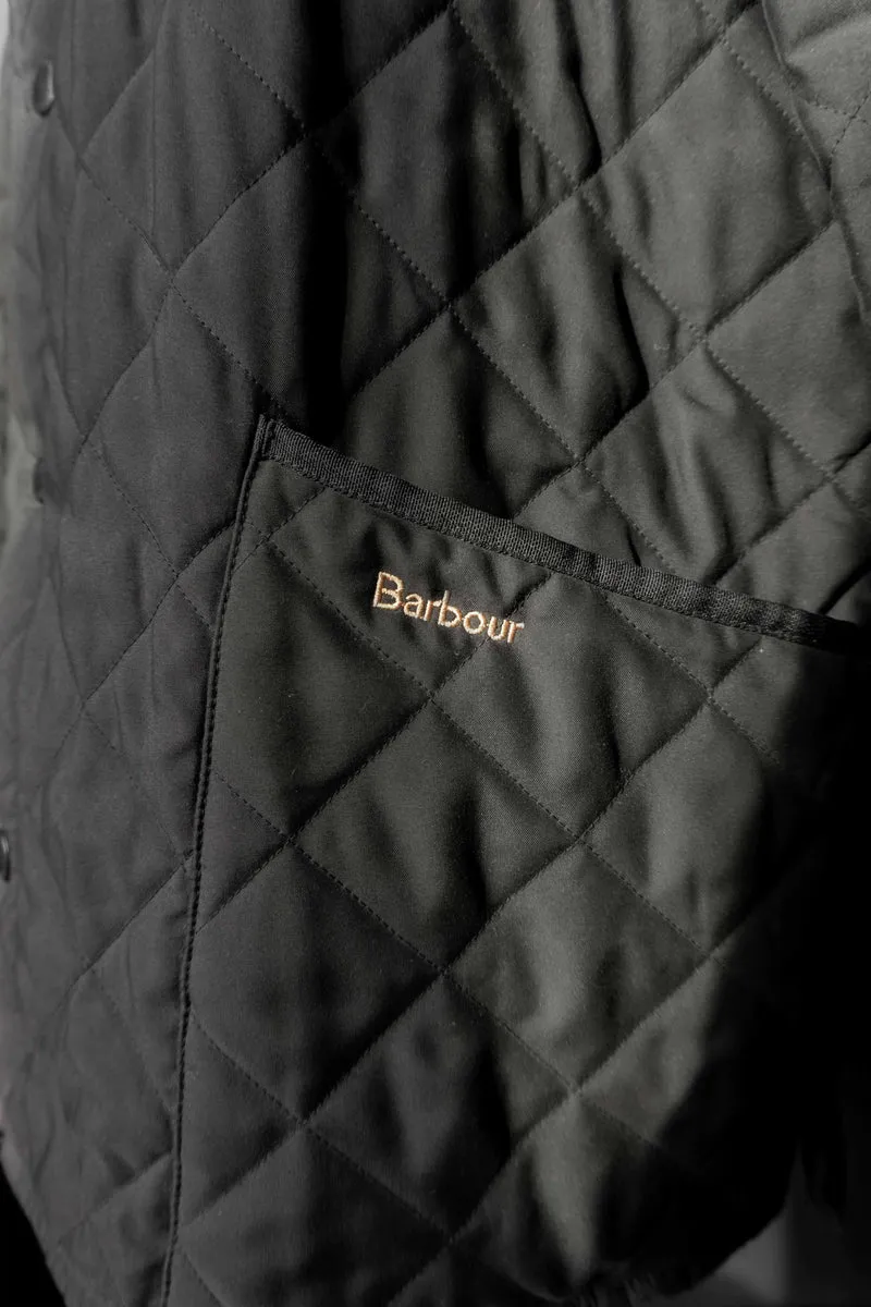 Barbour Steppjacke Eskdale schwarz – klassische Vintage Übergangsjacke, L