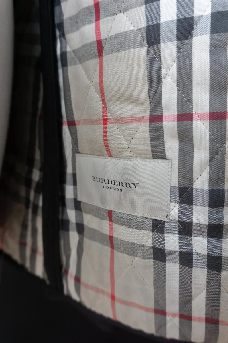 Vintage Burberry Steppjacke, Schwarz, S–M