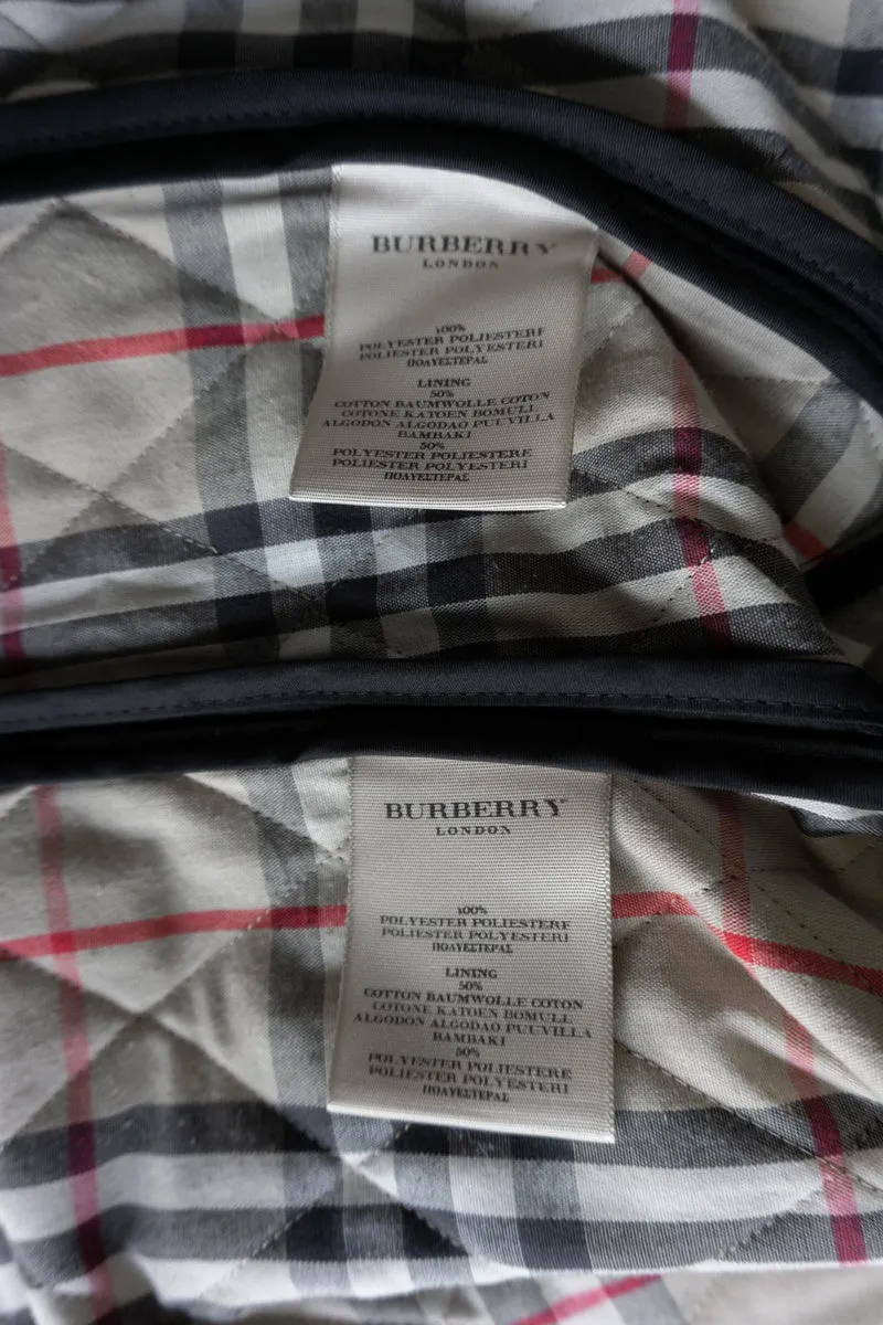 Vintage Burberry Steppjacke, Schwarz, S–M