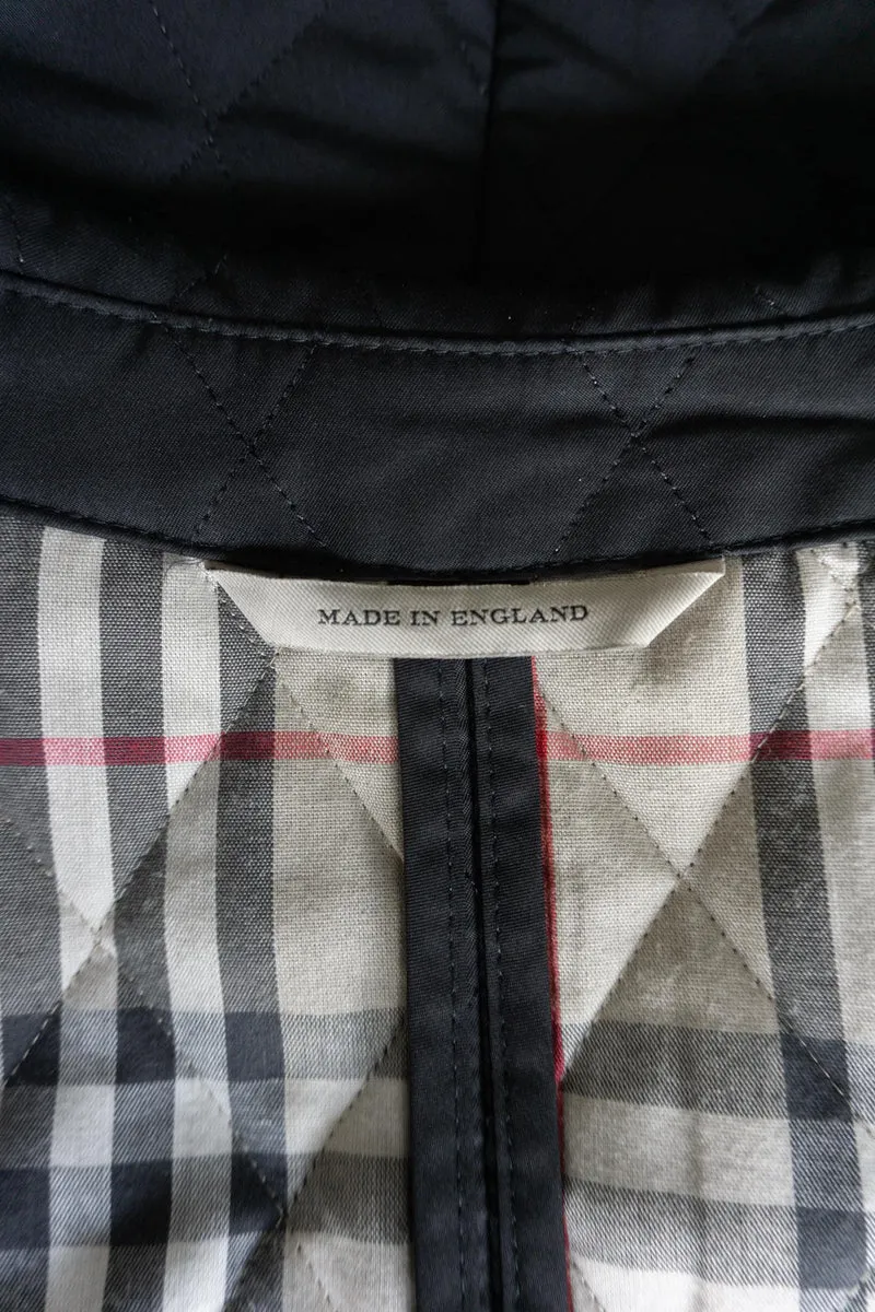 Vintage Burberry Steppjacke, Schwarz, S–M