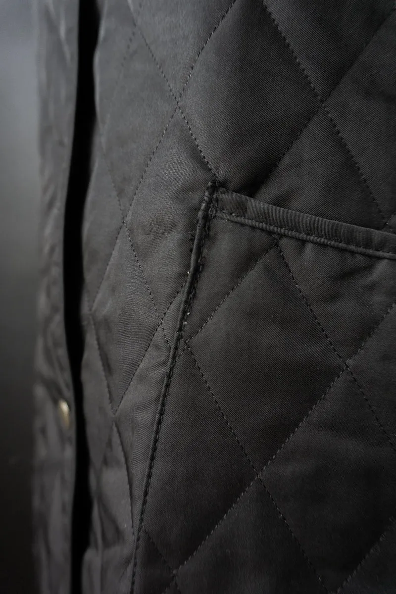 Vintage Burberry Steppjacke, Schwarz, S–M