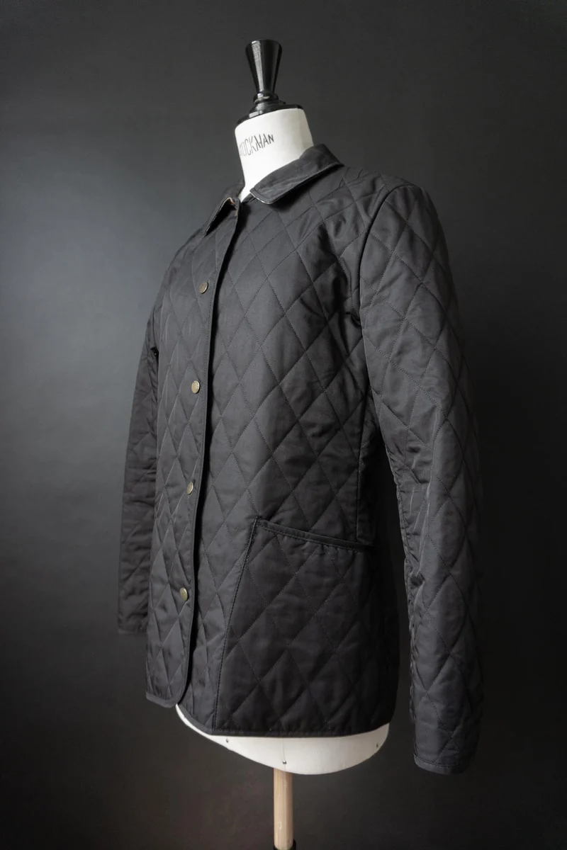 Vintage Burberry Steppjacke, Schwarz, S–M