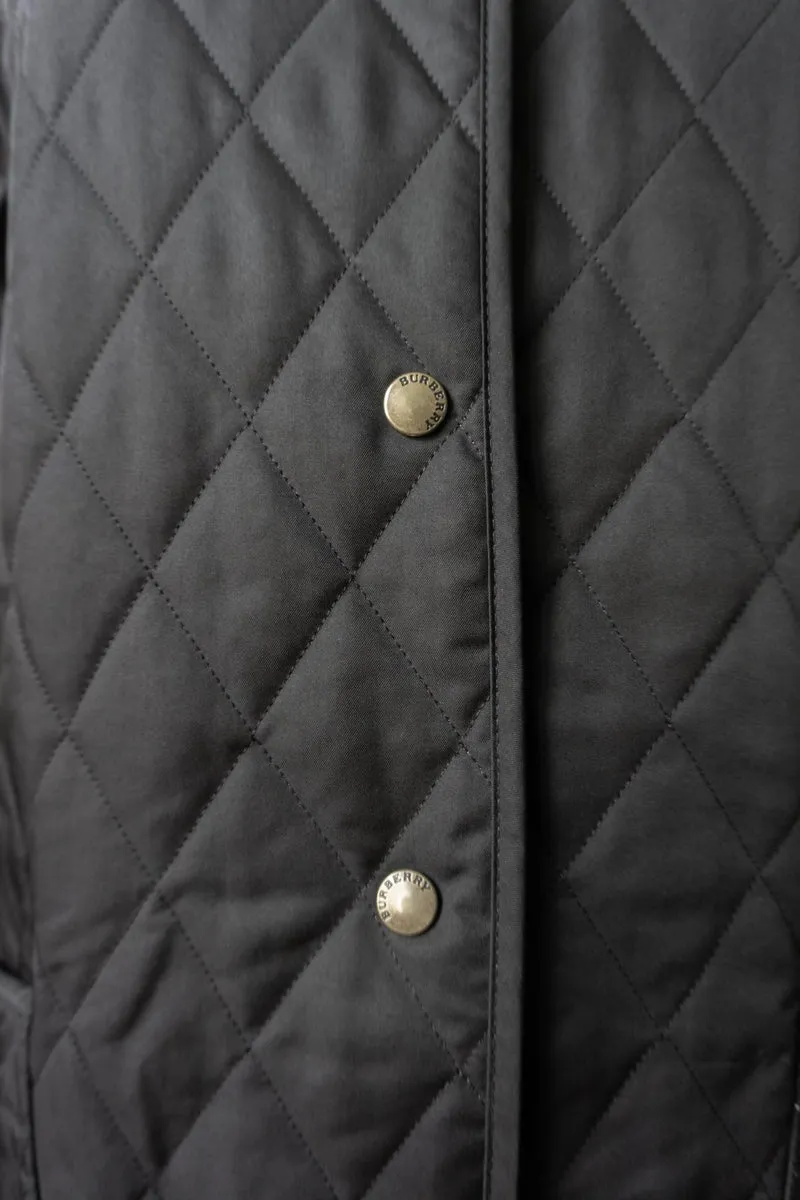 Vintage Burberry Steppjacke, Schwarz, S–M