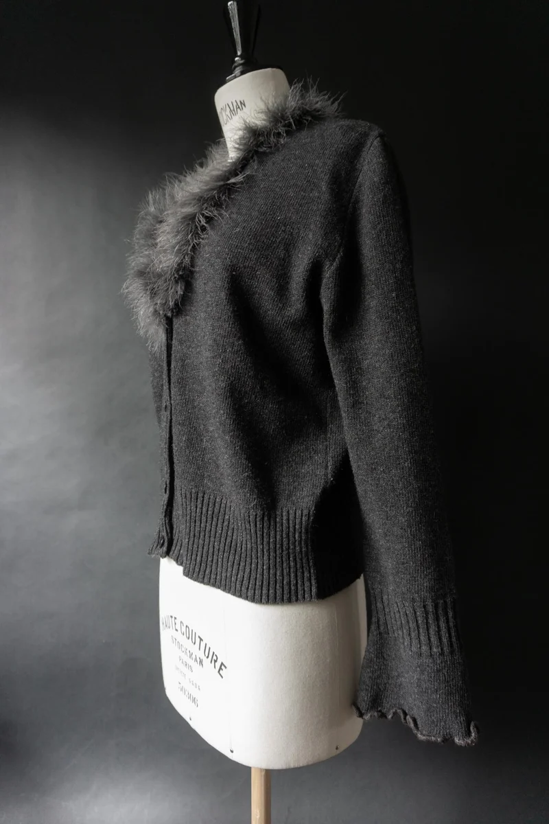 Vintage 90s witchy Cardigan, Wolle, S–M