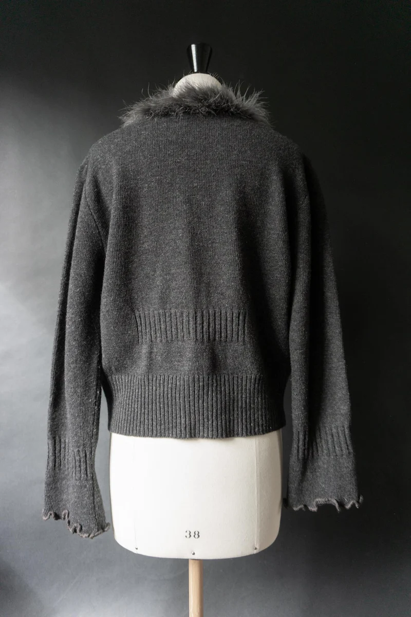 Vintage 90s witchy Cardigan, Wolle, S–M
