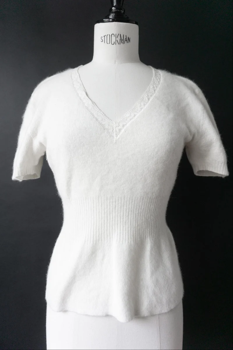 Vintage 80s Angora Pullover, XS–M