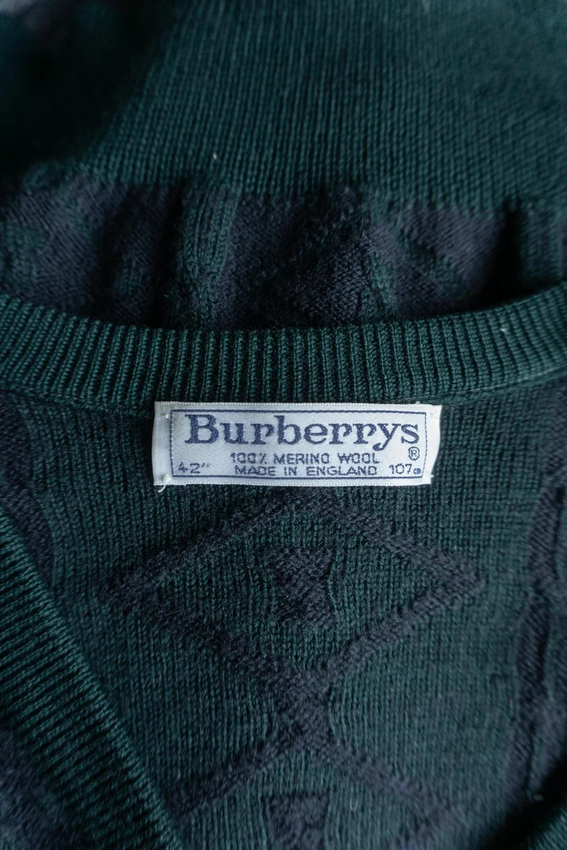 Vintage 80s Burberry Pullover, cropped, S–M
