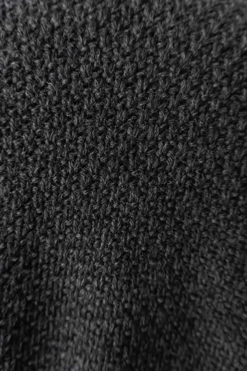 Vintage 90s Norweger Pullover, Anthrazit, M–XL