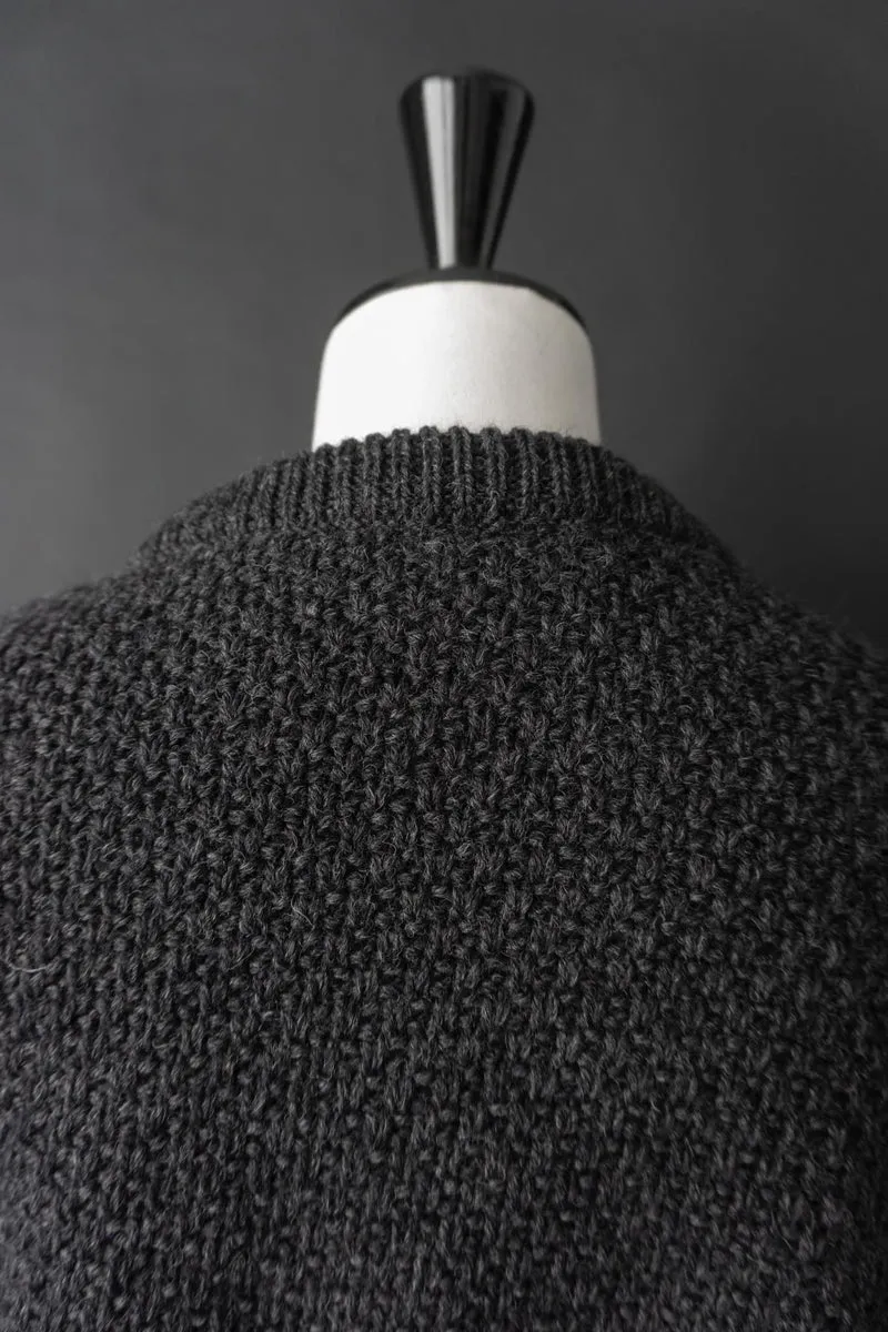 Vintage 90s Norweger Pullover, Anthrazit, M–XL