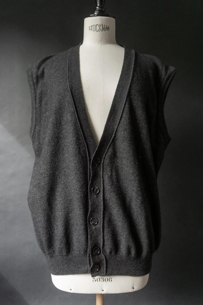 Vintage 90s Strickweste, Wolle, M–L