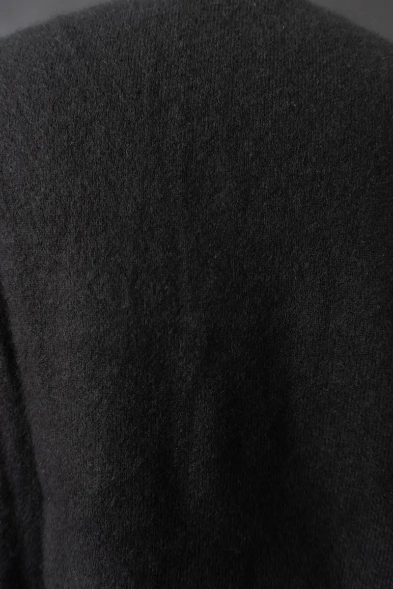 Vintage 90s Kaschmir Pullover, Schwarz, XS–S