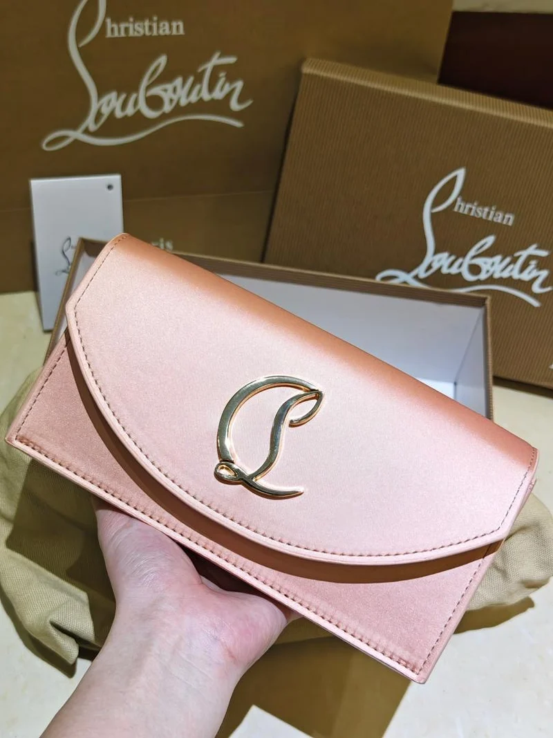 Pink Loub Clutch Bag