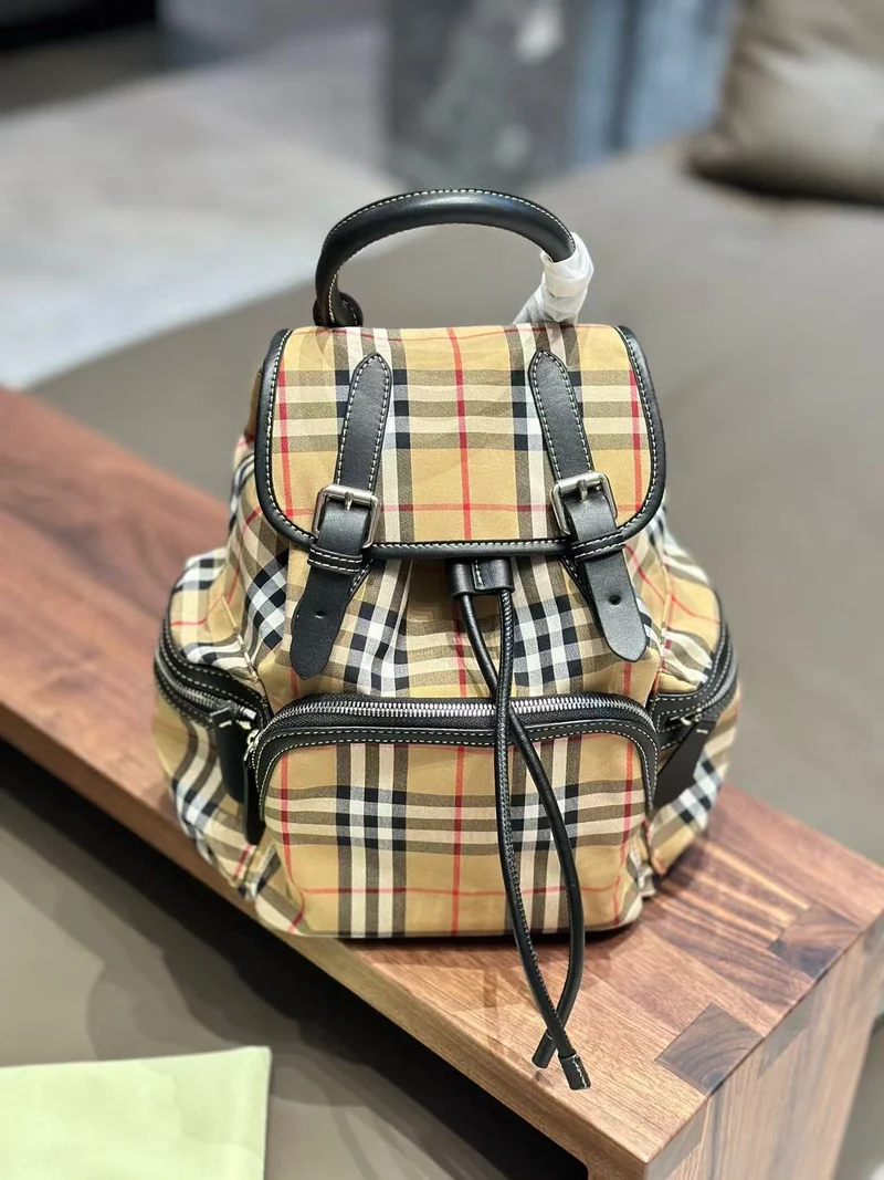 Checked Backpack
