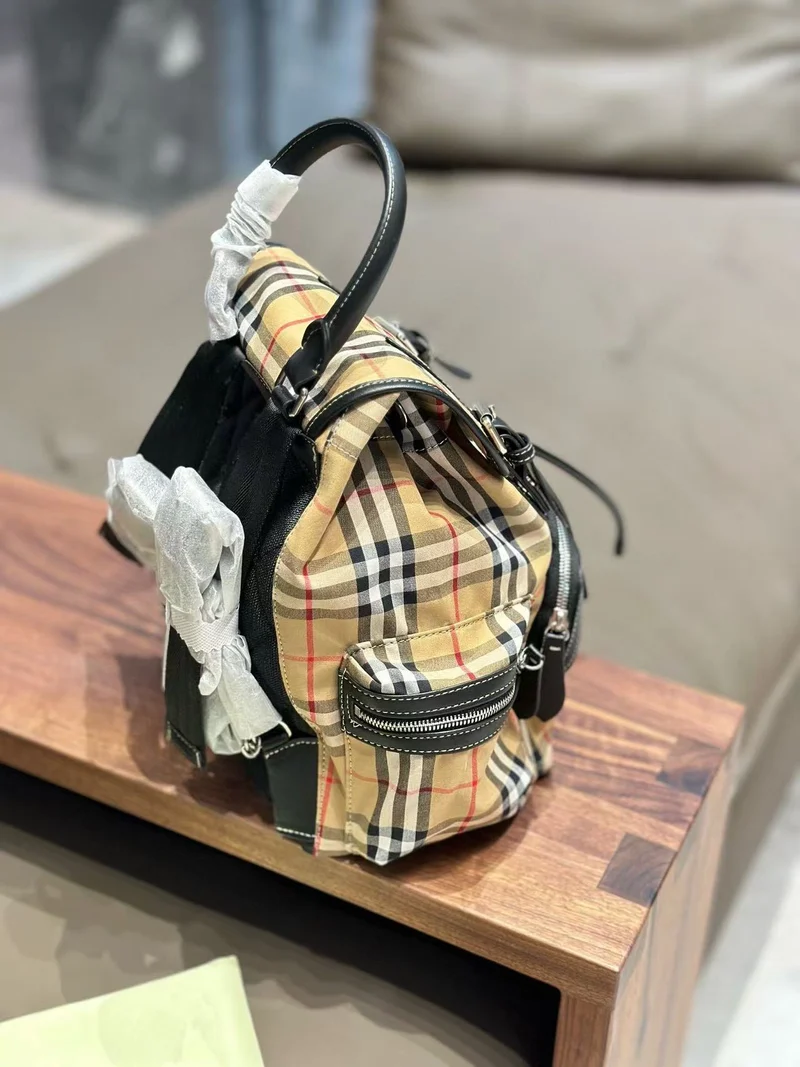 Checked Backpack
