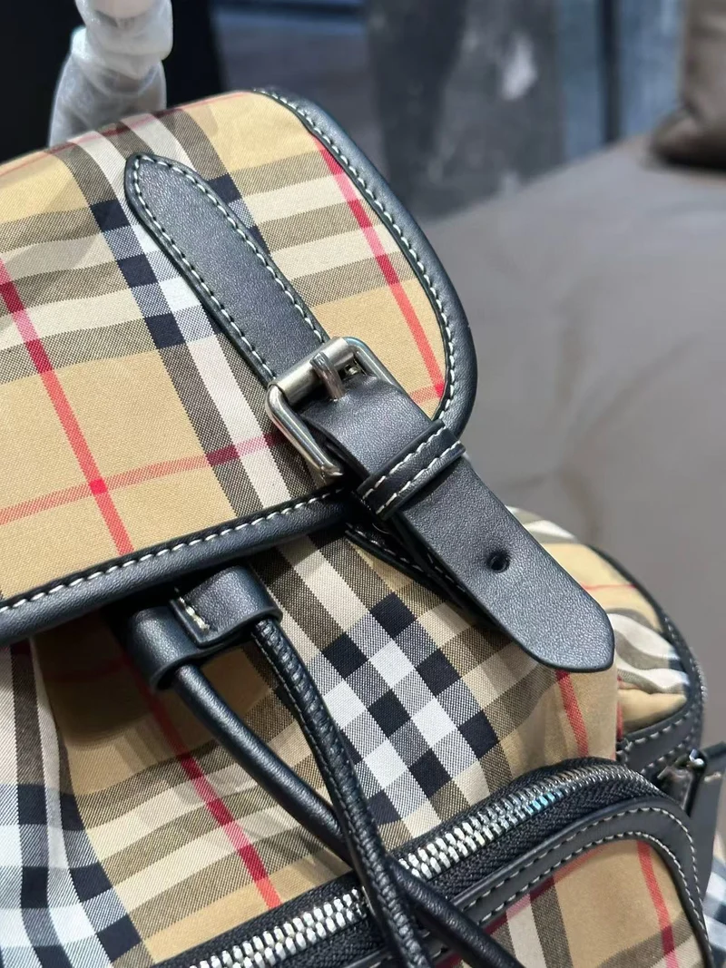 Checked Backpack
