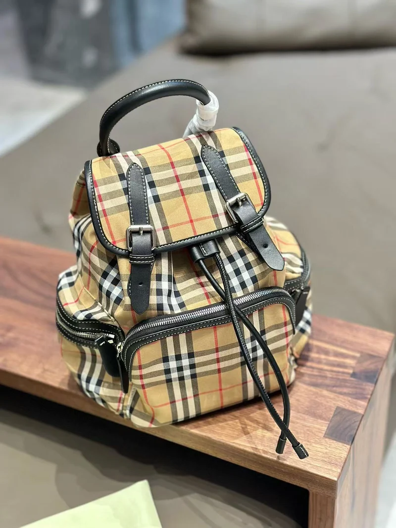 Checked Backpack