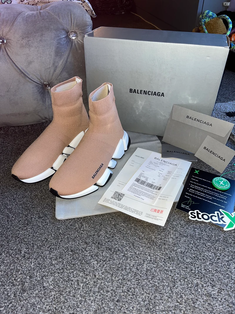 Tan Sock Trainers
