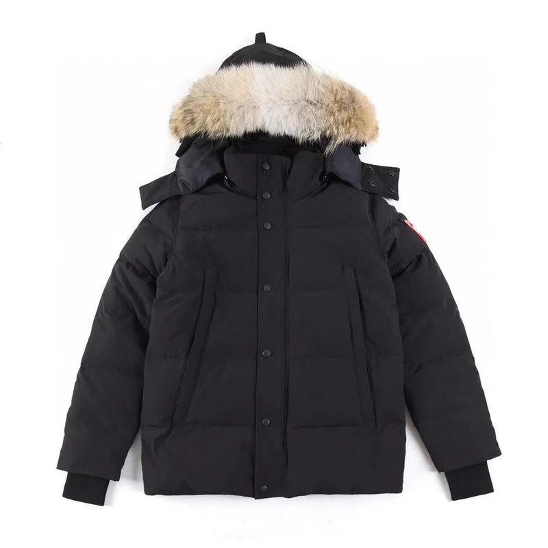 Black Fur Goose Coat