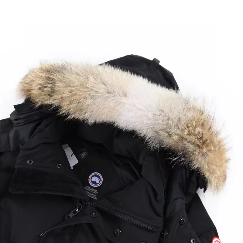 Black Fur Goose Coat