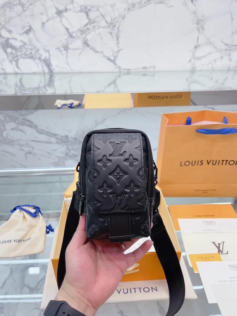 Black Leather Phone Bag