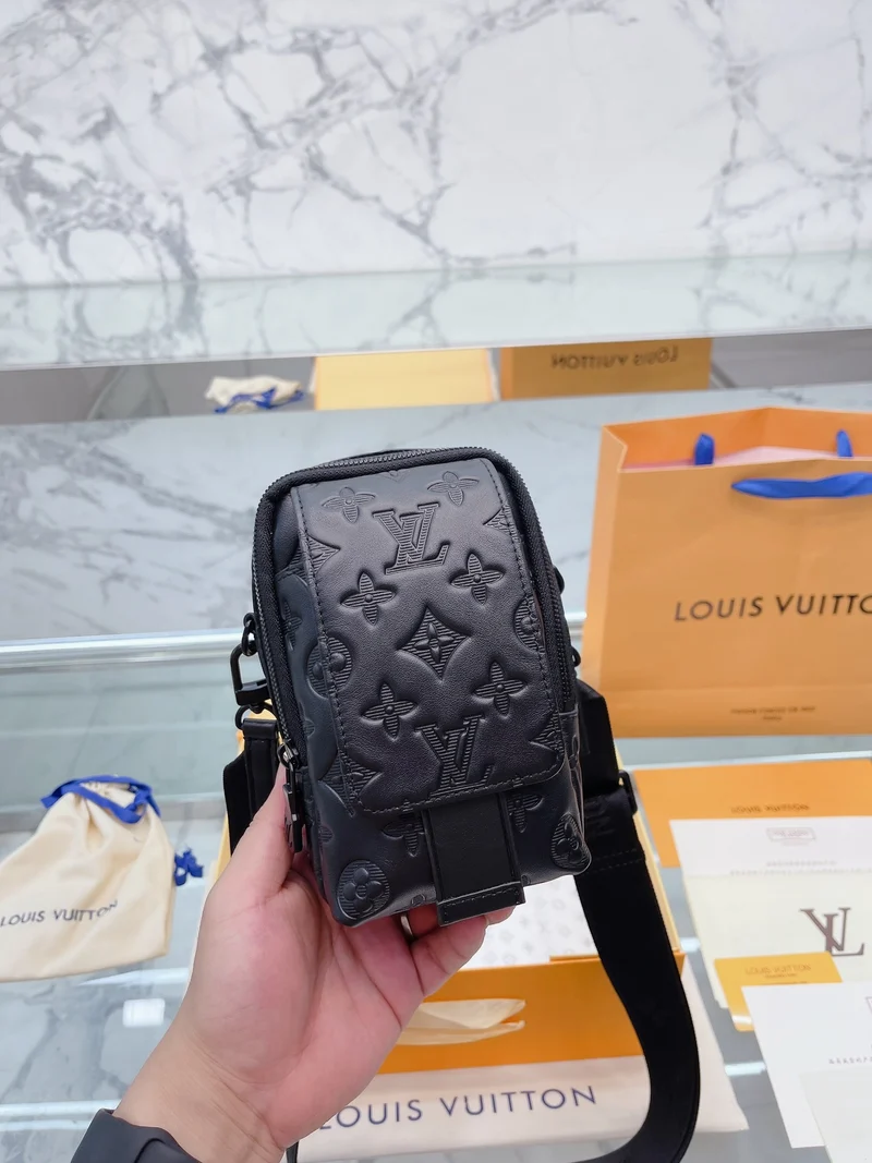 Black Leather Phone Bag