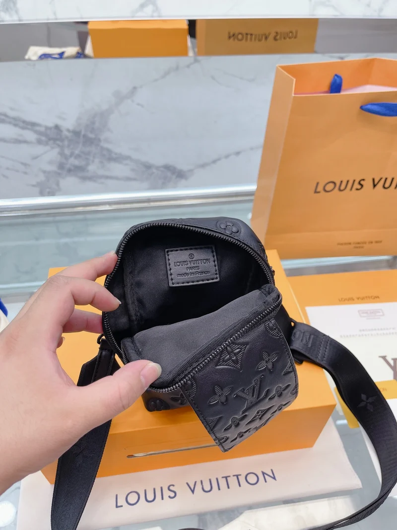Black Leather Phone Bag