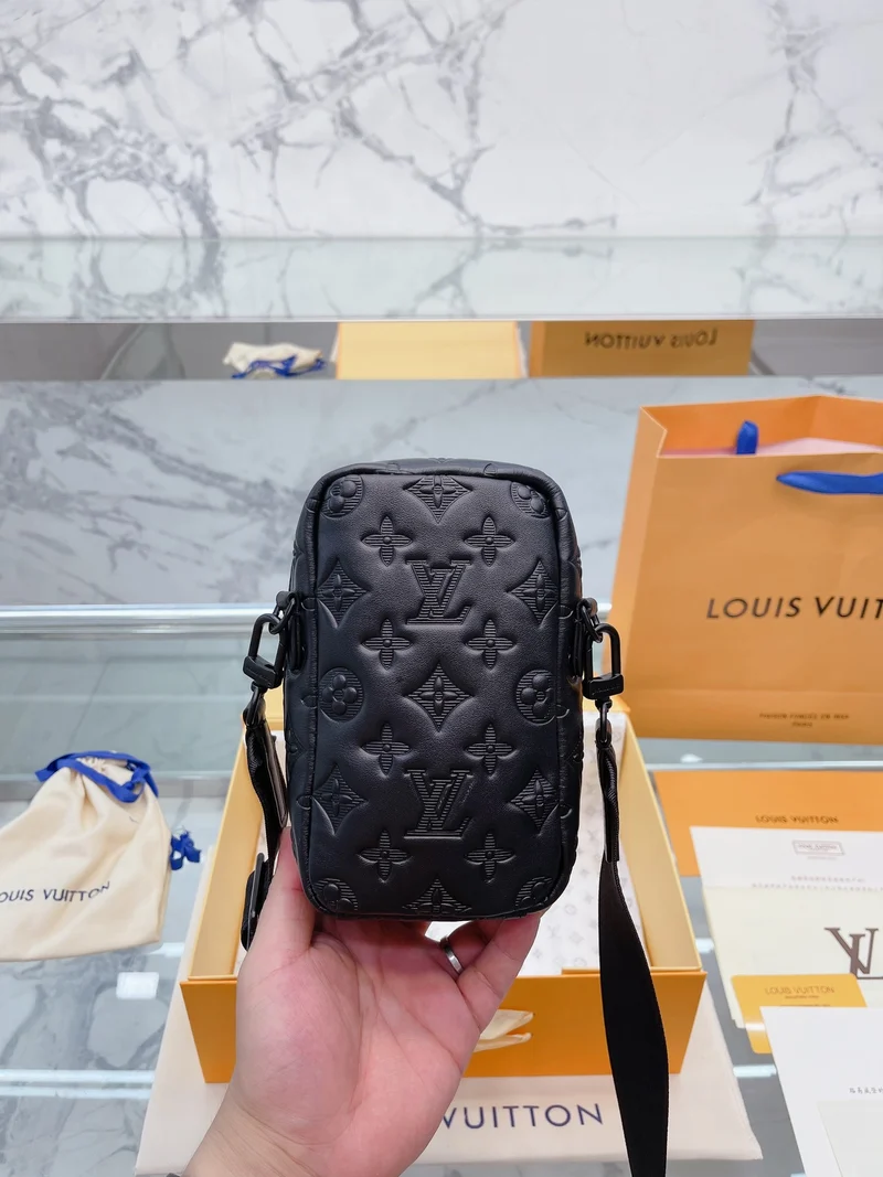 Black Leather Phone Bag
