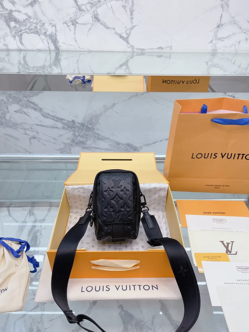 Black Leather Phone Bag