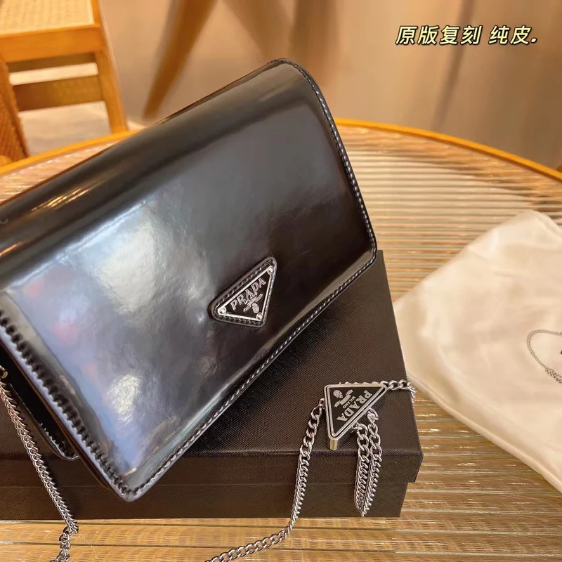 Black Leather P Bag