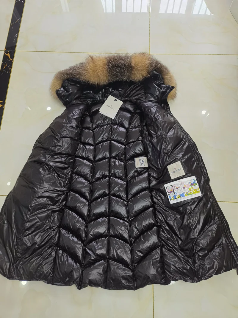 Shinny Fur Hooded Long Coat