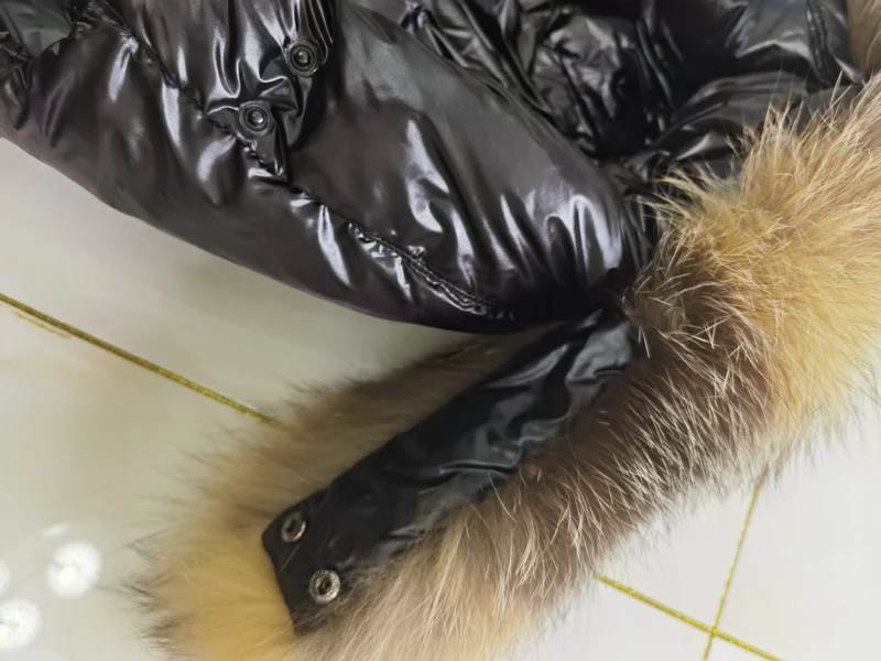 Shinny Fur Hooded Long Coat