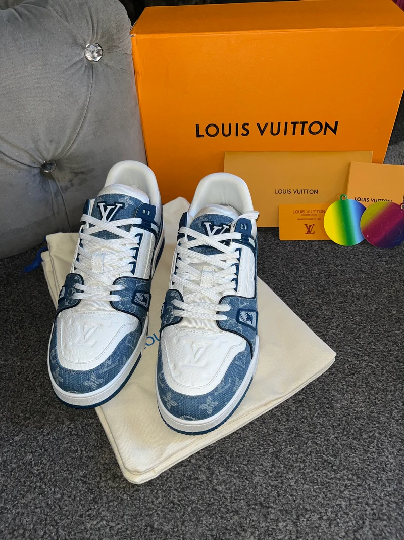 Blue & White Trainers